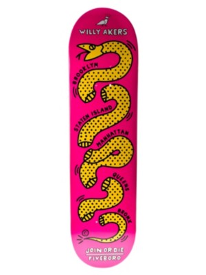 Skateboard Decks 5boro Join Or Die Pro Series Willy Flourescent Ink