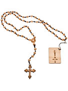 Smycken Wood Fellas Rosary Cross wheat Necklace