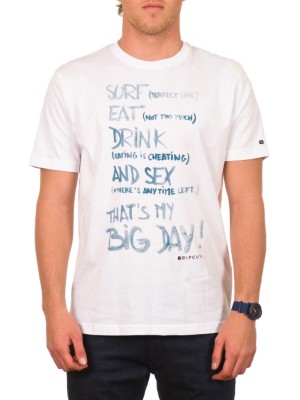 T-Shirts Kortärmad Rip Curl Surf Eat Drink T-Shirt