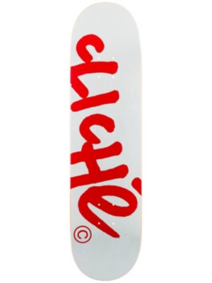 Skateboard Decks Cliche Handwritten Classic White/Red R7 8.1 Deck