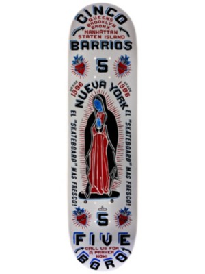 Skateboard Decks 5boro Cinco Barrios White 8.0 x 32