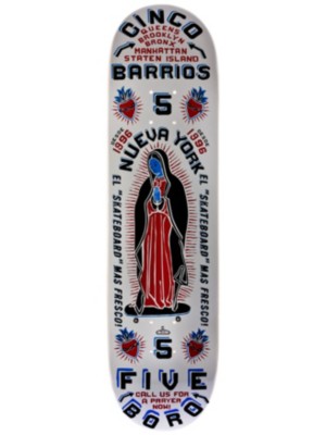 Skateboard Decks 5boro Cinco Barrios White 8.5 x 32